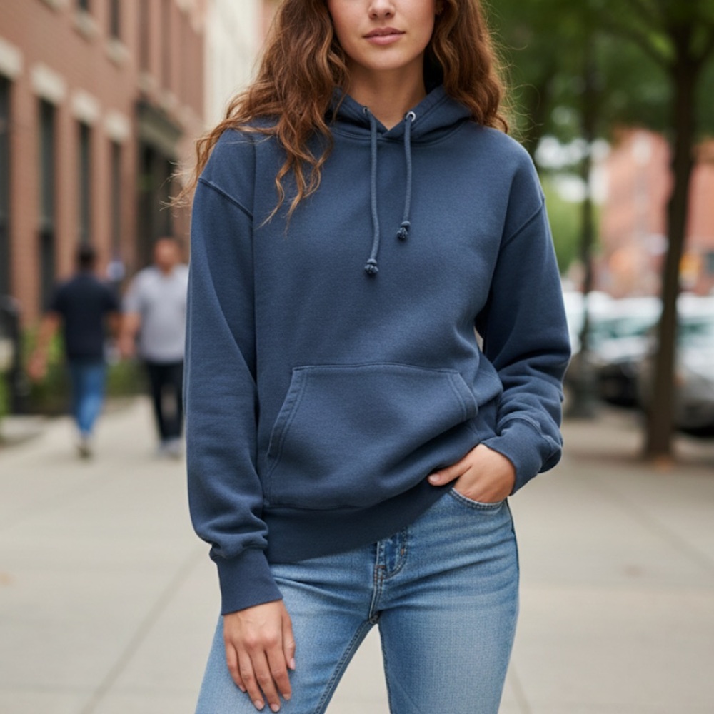 TNA CozyAF Blue Hoodie Size 1 22.5”